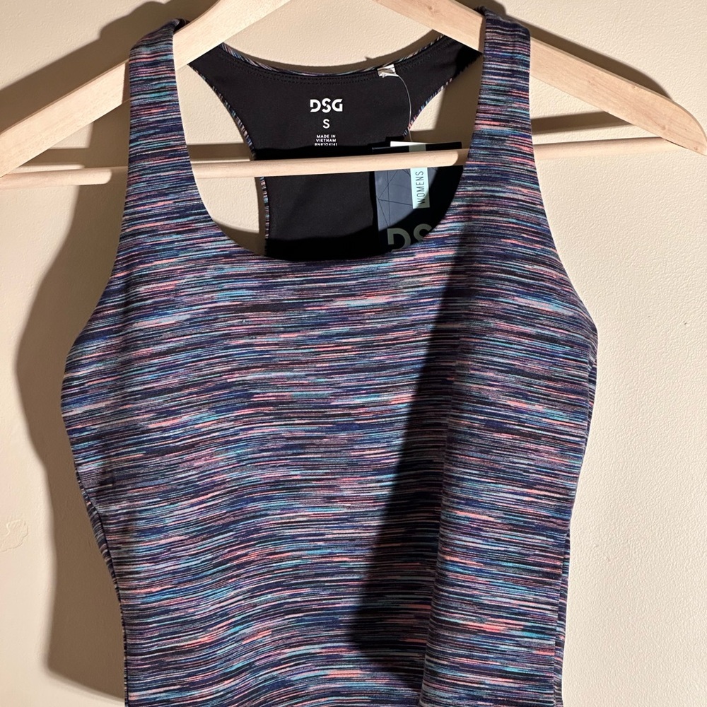 DSG Momentum Cropped Tank Top Multicolor Stripe Women’s Small NWT